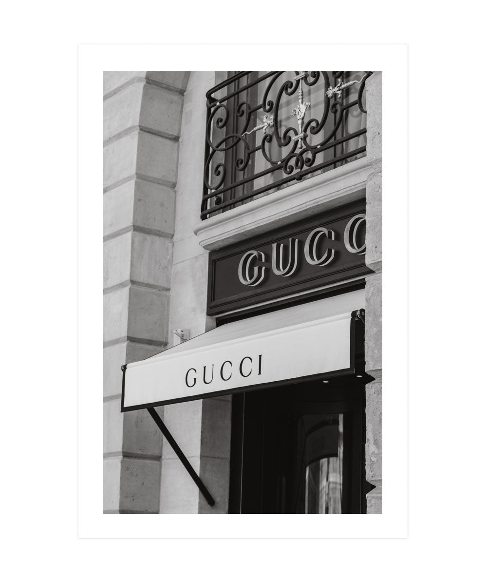 Gucci Store Fashion Poster  Designer Gucci Photograph Wall Art – Postermod