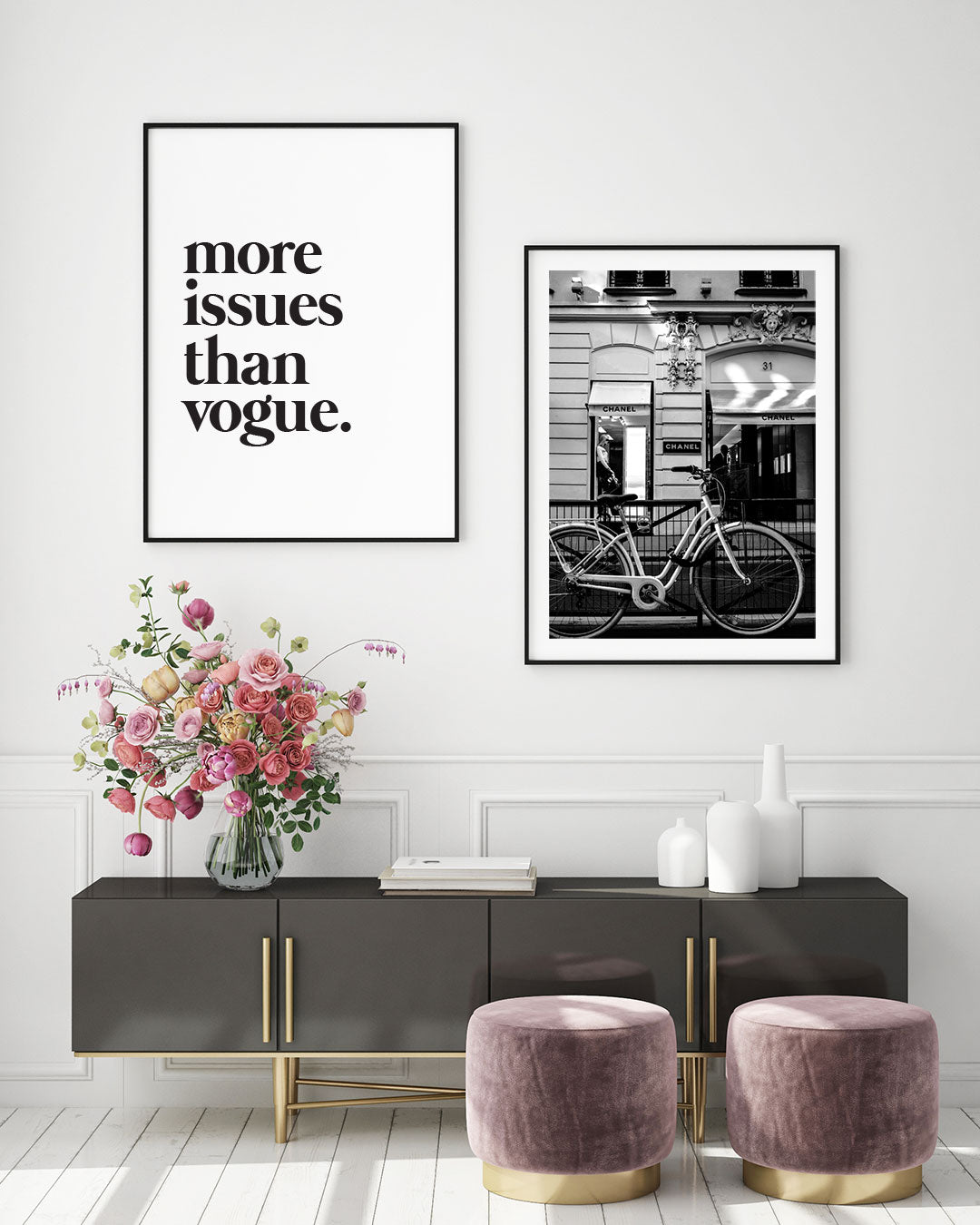 Chanel Bicycle Fashion Poster  Designer Chanel Wall Art – Postermod
