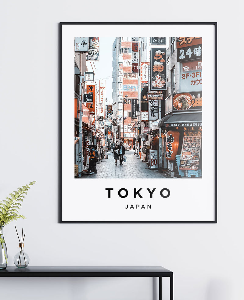 Tokyo Street Poster | – Japanese City Photograph Wall Tokyo Print Life Postermod