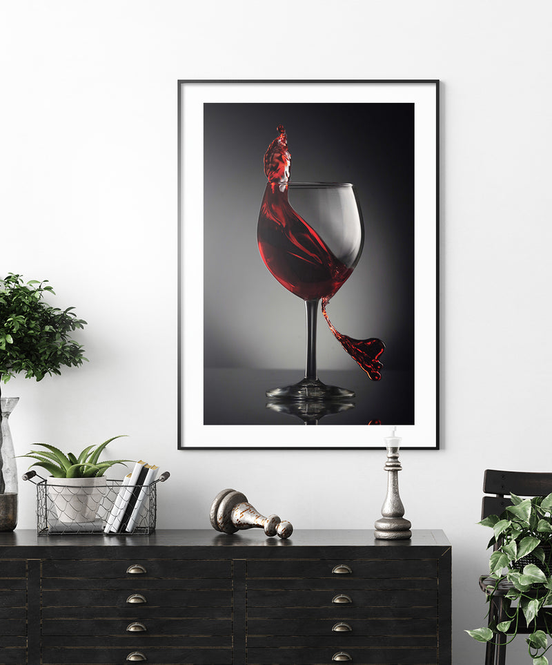 Glass Wine Poster | Wine Wall Art – Postermod